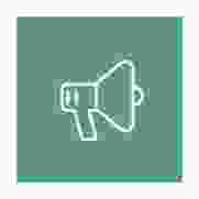  Advocate icon - white speaker outline on green background